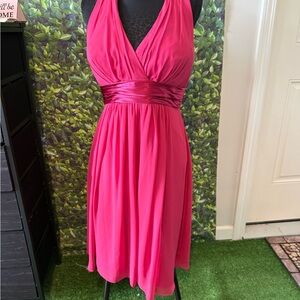 Elegant Pink Halter Dress 97
